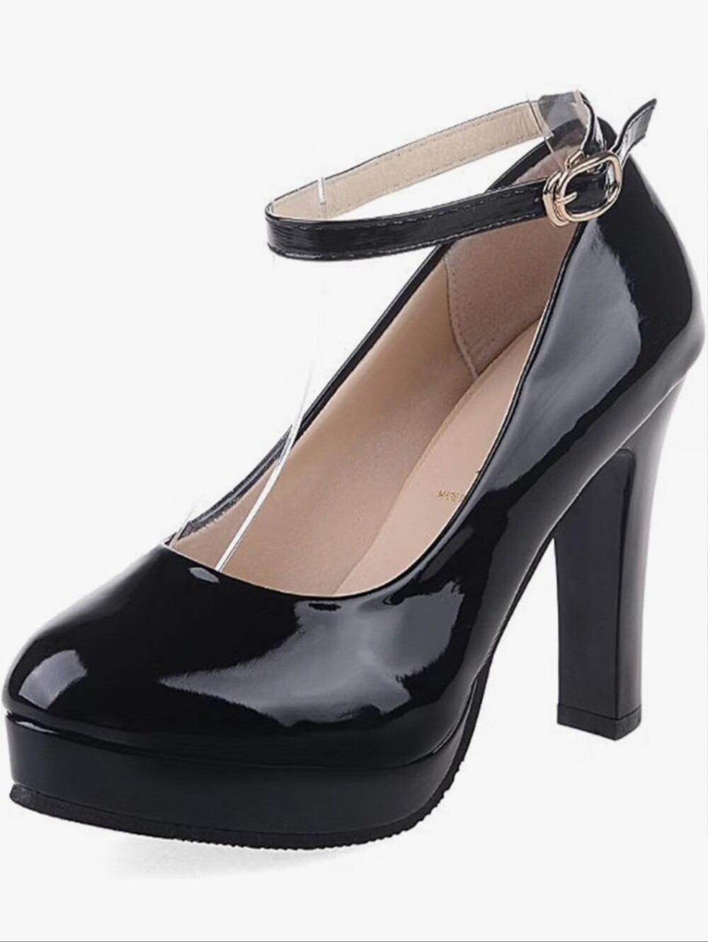 Platform Ankle Strap Mary Jane Shoes Prom Pump